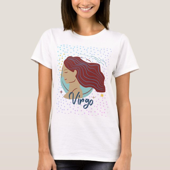 Modern Virgo Woman Zodiac  T-Shirt (Front)