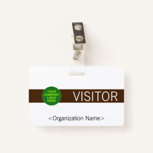 Modern "VISITOR" Badge ID Badge
