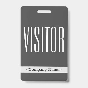 Modern "VISITOR" Badge ID Badge