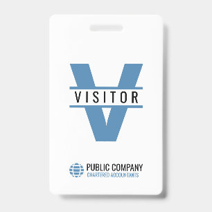 Modern Visitor ID Badge