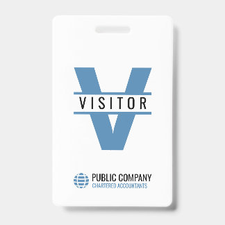 Modern Visitor ID Badge