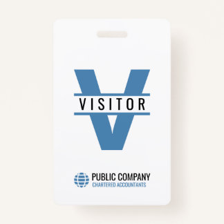 Modern Visitor ID ID Badge