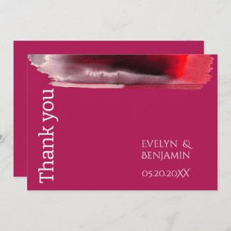Modern Viva Magenta Thank You Card