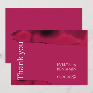 Modern Viva Magenta Thank You Card