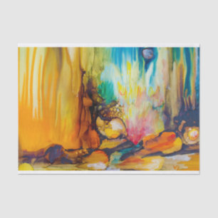 Modern Vivid Colour Abstract Painting Tissue Paper