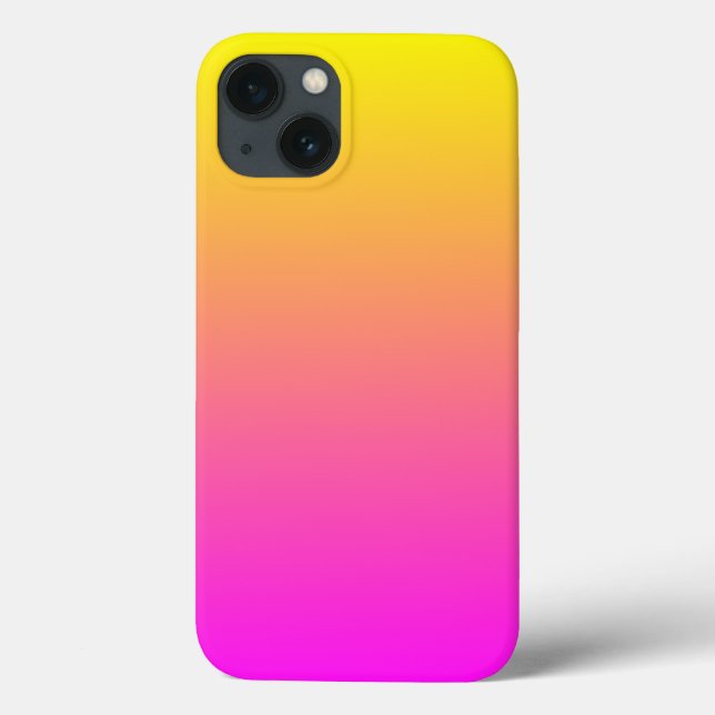 Modern Vivid Magenta Yellow Gradient Case-Mate iPhone Case (Back)