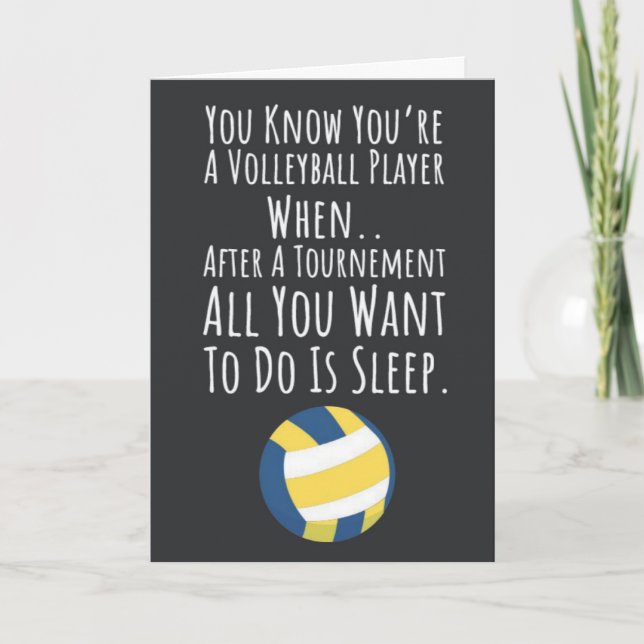 Modern Volleyball Team Cards Sports School Athlete (Front)