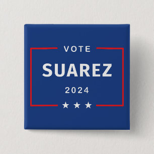 Modern Vote Francis Suarez 2024 Stars Box Dark 15 Cm Square Badge