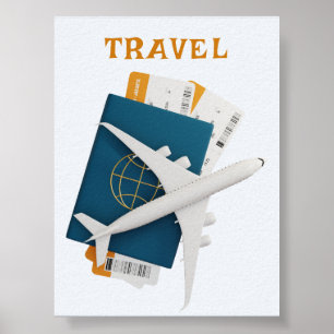 Modern Wall Art Poster passport ready passport