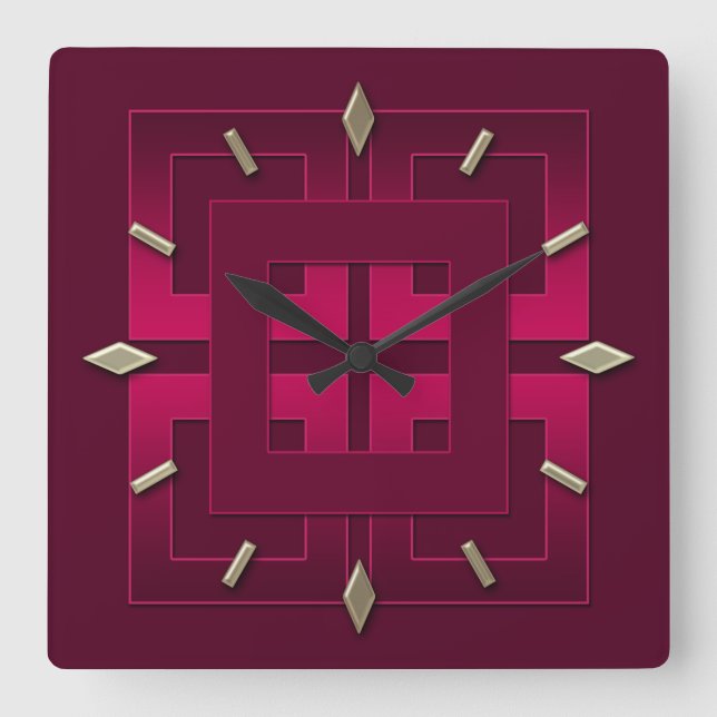 Modern wall clock design. (Front)