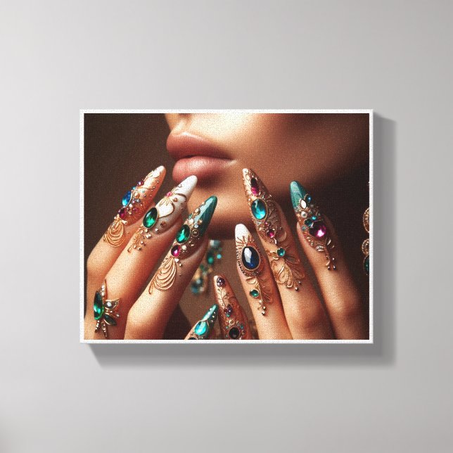 Modern Wall Decor Nail Art Framed Art (Front)
