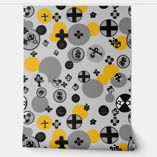 Modern wallpaper with symbols