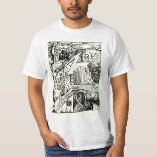 "Modern Warfare" ink drawing T-shirt