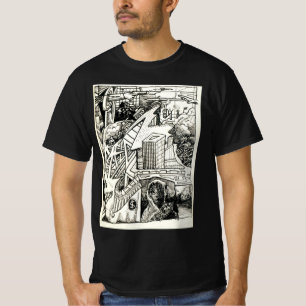 "Modern Warfare" ink drawing T-shirt