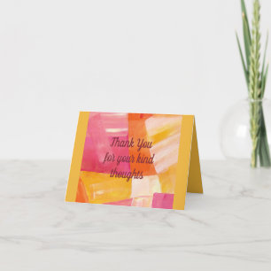 Modern Warm Abstract Springtime Crossroads Acrylic Thank You Card