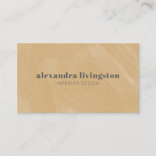 Modern Warm Earthy Tan Brown Minimalist Nature Business Card