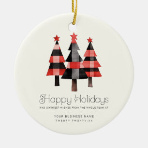 Modern Warm Plaid Christmas Trees Simple Business Ceramic Tree Decoration