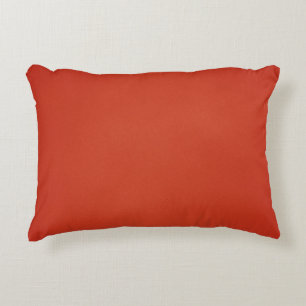 Modern Warm Red Grainy Texture Decorative Cushion