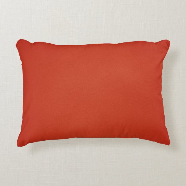 Modern Warm Red Grainy Texture Decorative Cushion (Front)