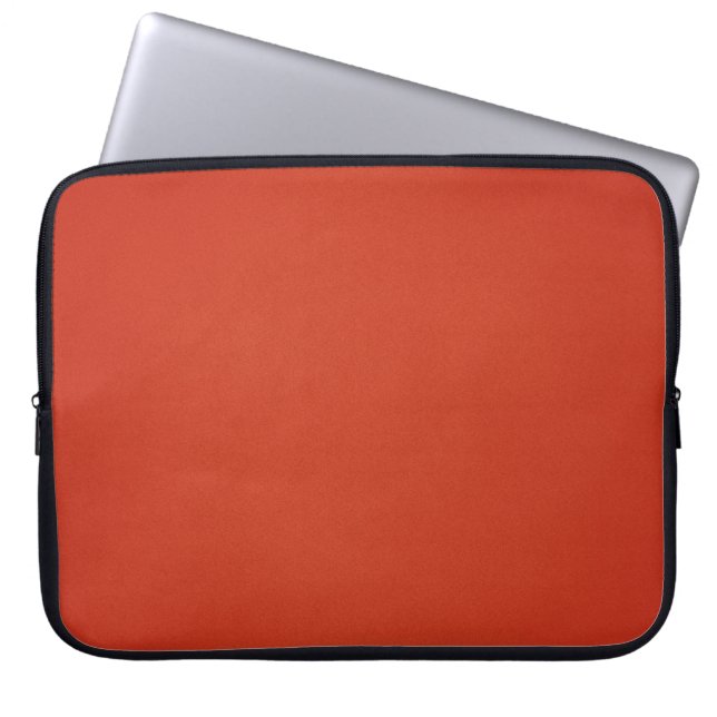 Modern Warm Red Grainy Texture Laptop Sleeve (Front)