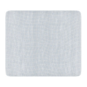 Modern Warped Grid Minimalist Fluid Geometric Cutting Board