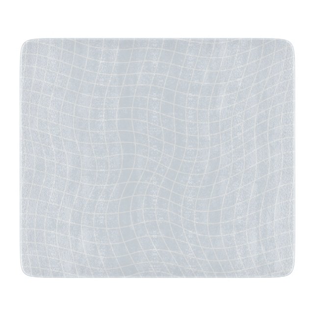 Modern Warped Grid | Minimalist Fluid Geometric Cutting Board (Front)