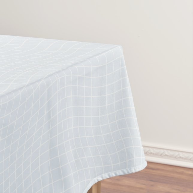 Modern Warped Grid | Minimalist Fluid Geometric Tablecloth (In Situ)