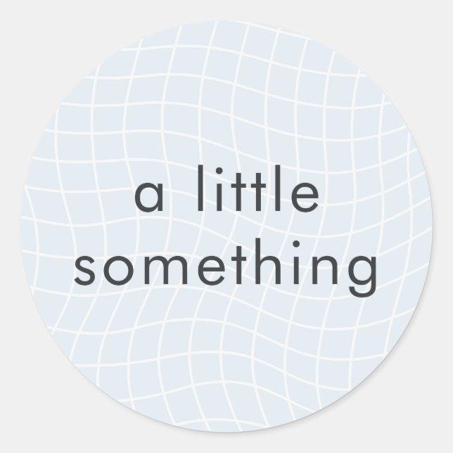Modern Warped Grid | Minimalist Text Message Classic Round Sticker (Front)