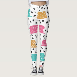 Modern Washi Tape Design Leggings