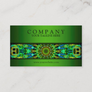modern Watching You mandala green Business Card