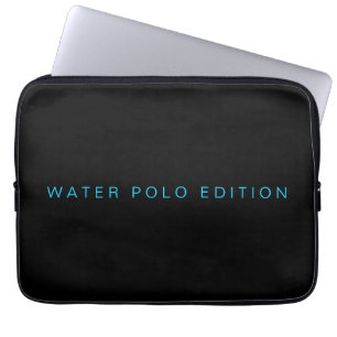 Modern Water Polo Edition Typography Laptop Sleeve