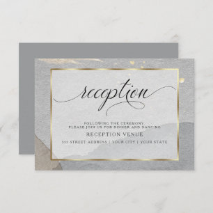 Modern Watercolor Abstract Granite Invitation