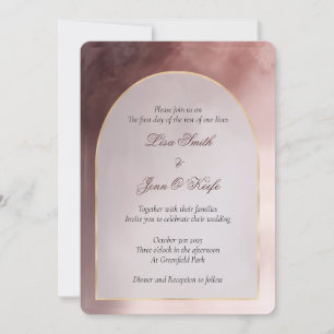 Modern Watercolor Arch Wedding Invitations
