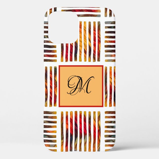 Modern Watercolor Artistic Stripes Pattern  Case-Mate iPhone Case (Back)