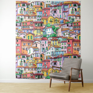 Modern watercolor backdrop for kids room nursery tapestry
