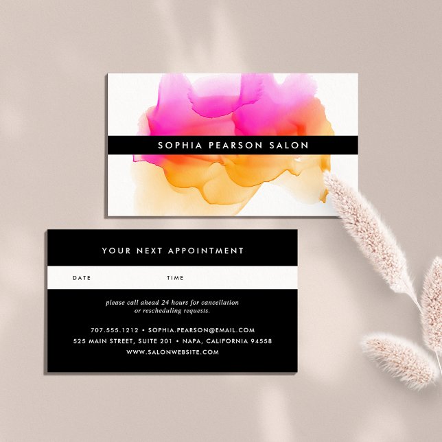 Modern Watercolor Blot | Appointment Card (Creator Uploaded)