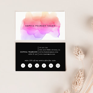 Modern Watercolor Blot   Loyalty Card