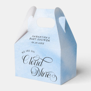 Modern Watercolor Blue Cloud Nine Baby Shower Favour Box