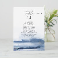 Modern Watercolor | Blue Seating Chart Cards