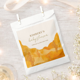 Modern Watercolor Boho Desert Cactus Baby Shower Favour Bags