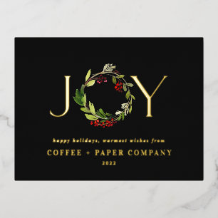 Modern watercolor botanical joy corporate holiday