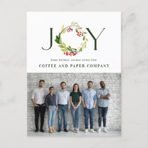 Modern watercolor botanical joy corporate holiday