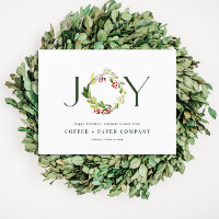 Modern watercolor botanical joy corporate holiday