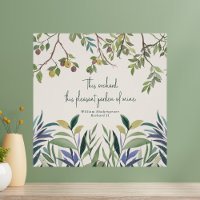 Modern Watercolor Botanical Shakespeare Quote