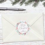 Modern Watercolor Botanicals Merry Christmas Classic Round Sticker<br><div class="desc">Modern Watercolor Botanicals Merry Christmas Classic Round Sticker. Capture the essence of the season with our elegant watercolor Christmas card, featuring a beautiful photo insert for a personal touch. This "Merry Christmas" card showcases a sophisticated design in neutral colours, making it a timeless keepsake. The delicate watercolor elements add a...</div>