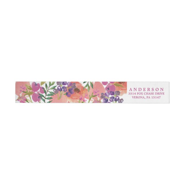 MODERN WATERCOLOR BRIDAL Address Labels (Individual)