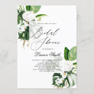 Modern watercolor bridal shower invitation