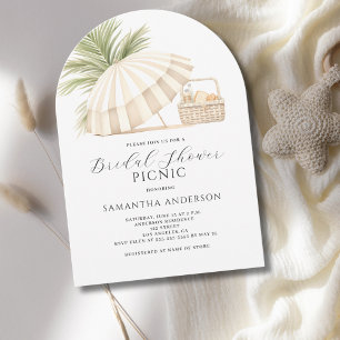 Modern Watercolor Bridal Shower Picnic  Invitation