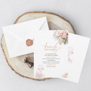 Modern Watercolor Brunch and Bubbly Bridal Shower Invitation