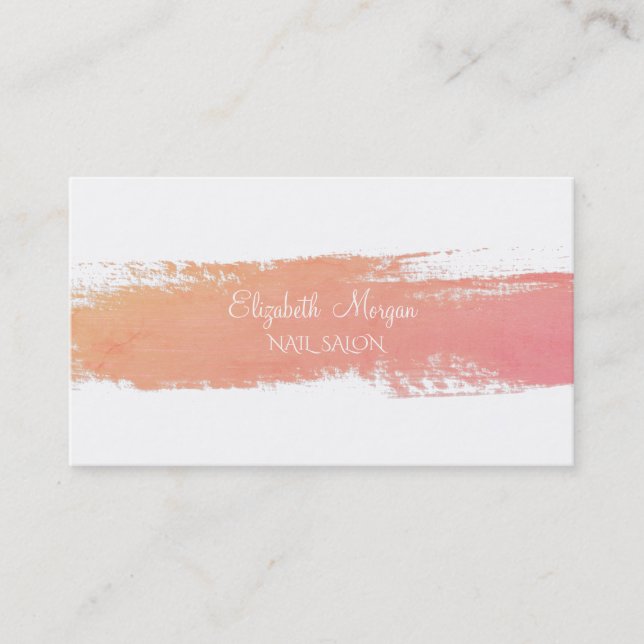 Modern Watercolor Brush Stroke Business Card (Front)